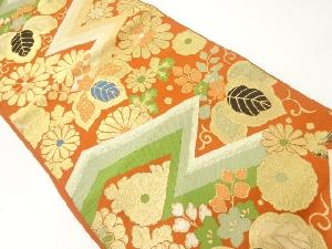 アンティーク 松皮菱に菊桐模様織出し袋帯(材料)